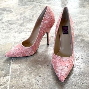 MOJO MOXY Pink Floral Pointed Toe Pumps | Size 8M